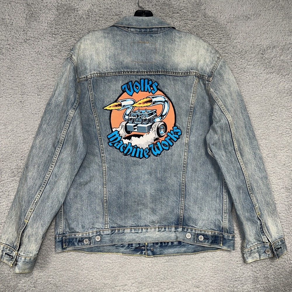 Levi's x Jim Phillips Jean Jacket Mens XL Blue Volks Machine Works Denim Trucker